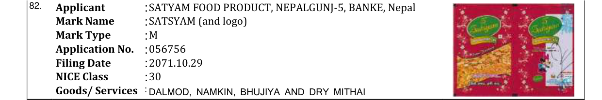 Original bulletin entry for SATSYAM (and logo)