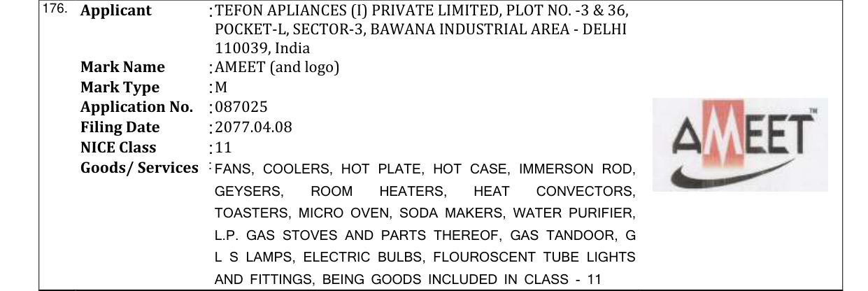 Original bulletin entry for SUPER GENERAL THE CONFIDENT CHOICE (and logo)