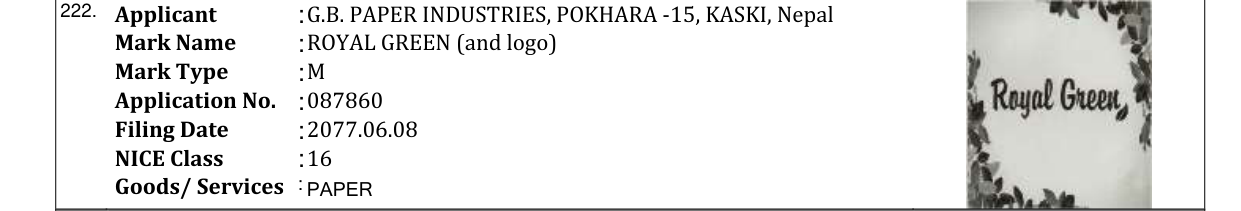 Original bulletin entry for VINNAPAS