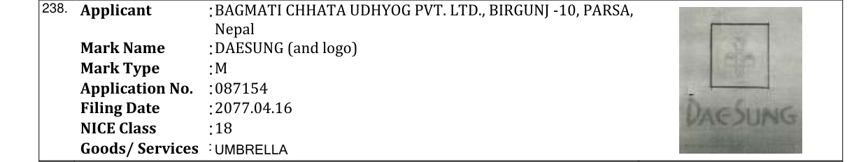 Original bulletin entry for ECODRAIN (and logo)