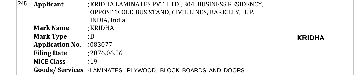 Original bulletin entry for SHAURYA CEMENT (and logo)