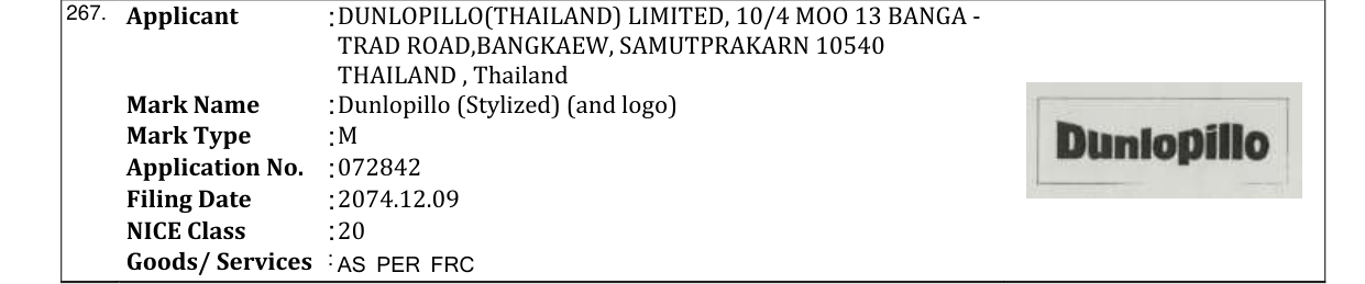 Original bulletin entry for SANGRILA PLY (and logo)