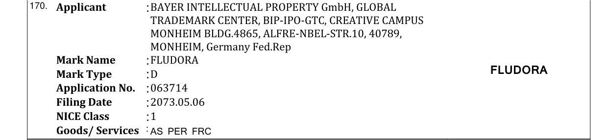 Original bulletin entry for FLUDORA
