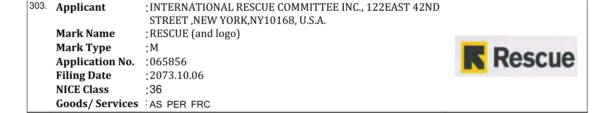 Original bulletin entry for RESCUE (and logo)