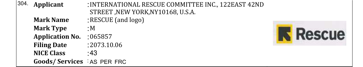 Original bulletin entry for RESCUE (and logo)