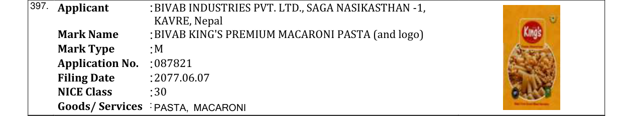 Original bulletin entry for KFC (and logo)