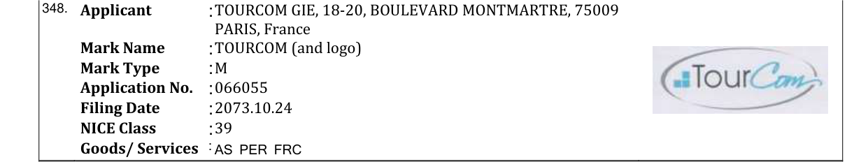 Original bulletin entry for TOURCOM (and logo)