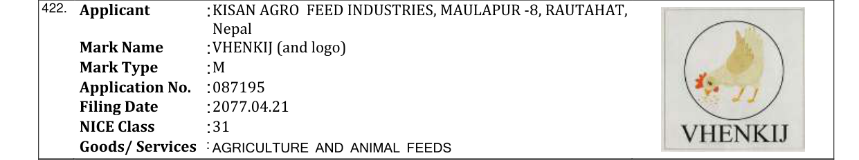 Original bulletin entry for SURAJMUKHI POWER (and logo)