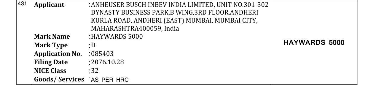 Original bulletin entry for ANAND BHOG (and logo)
