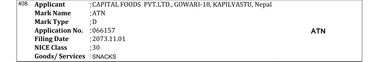 Original bulletin entry for ATN