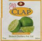 CLAP ORANGE FLAVOUR (and logo) trademark logo