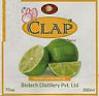 CLAP ORANGE FLAVOUR (and logo) trademark logo