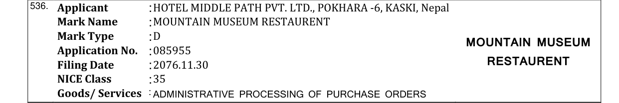 Original bulletin entry for LexRikai