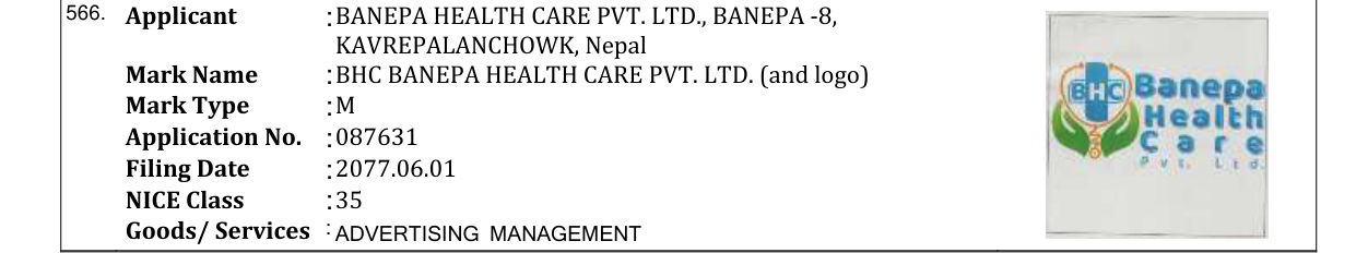 Original bulletin entry for ARYA PHARMA LAB PVT. LTD. (and logo)