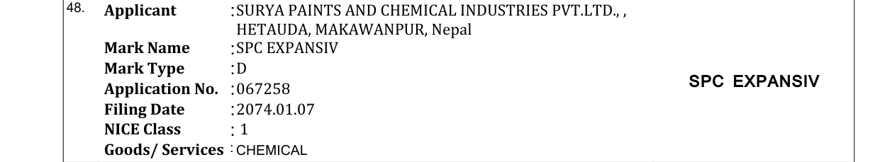 Original bulletin entry for SPC EXPANSIV