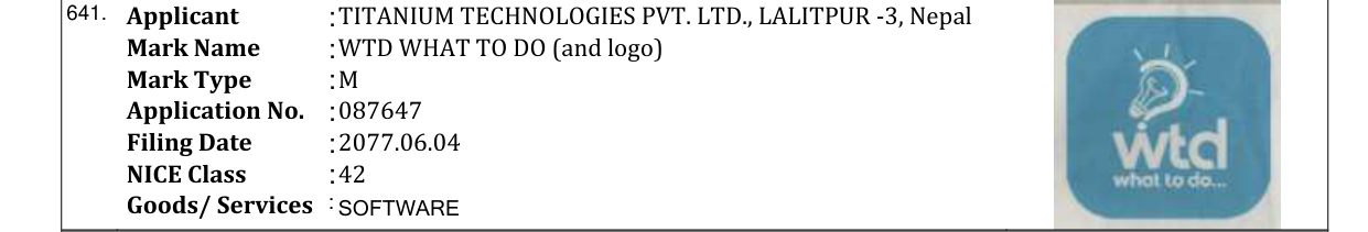 Original bulletin entry for E EUTELSAT (and logo)