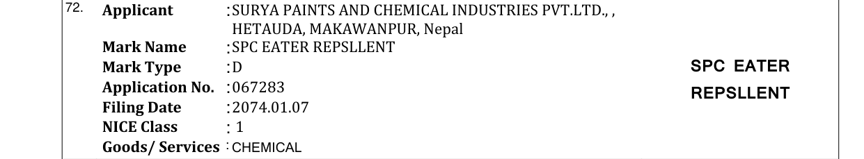 Original bulletin entry for SPC EATER REPSLLENT