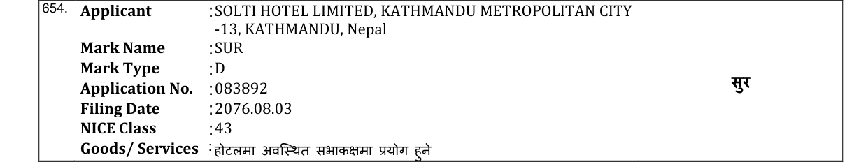 Original bulletin entry for MALSHREE