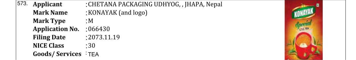Original bulletin entry for KONAYAK (and logo)