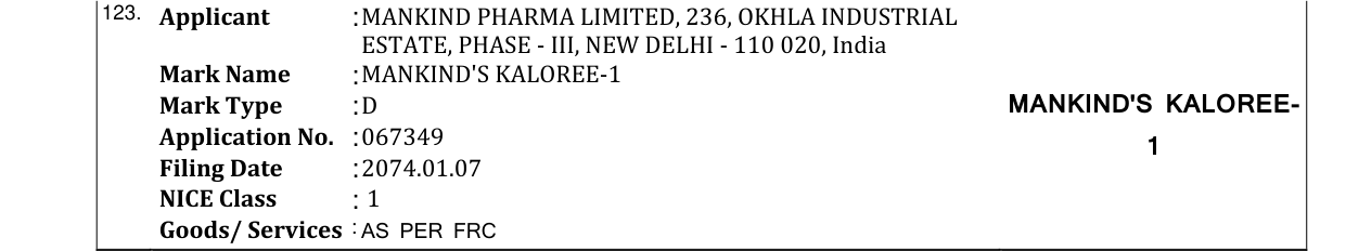 Original bulletin entry for MANKIND'S KALOREE-1