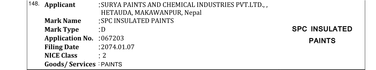 Original bulletin entry for SPC INSULATED PAINTS