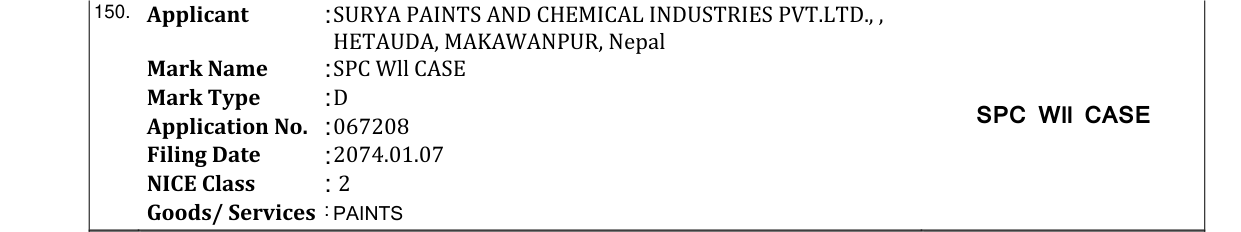 Original bulletin entry for SPC Wll CASE