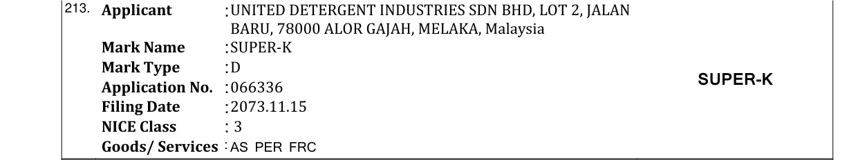 Original bulletin entry for SUPER-K