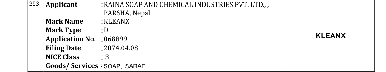 Original bulletin entry for KLEANX