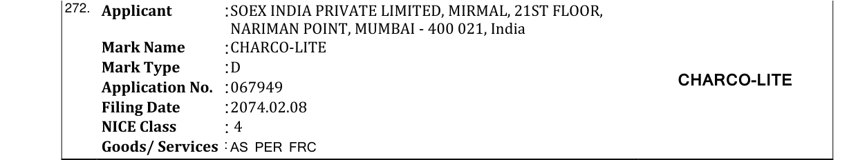 Original bulletin entry for CHARCO-LITE