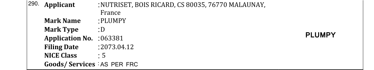 Original bulletin entry for PLUMPY
