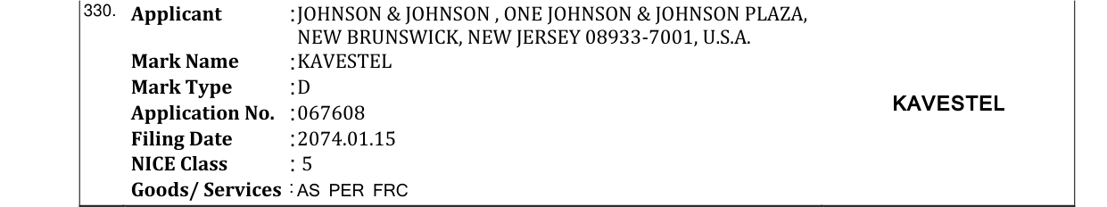 Original bulletin entry for KAVESTEL