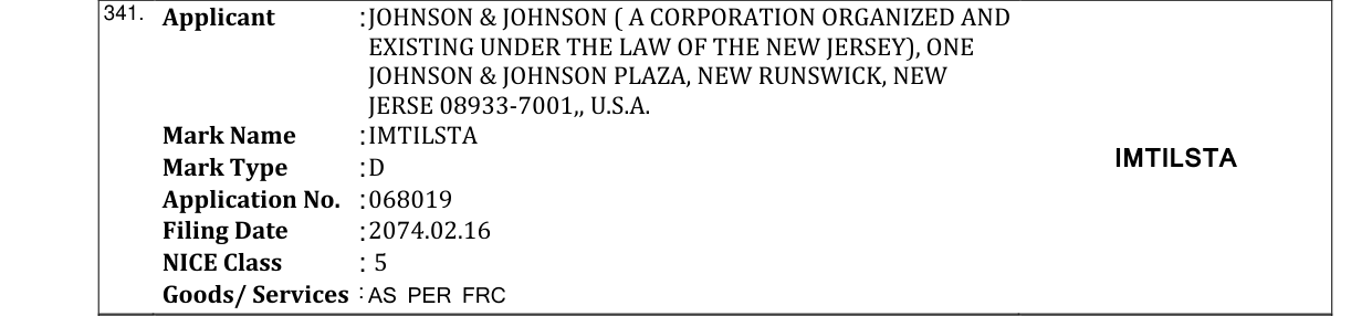 Original bulletin entry for IMTILSTA