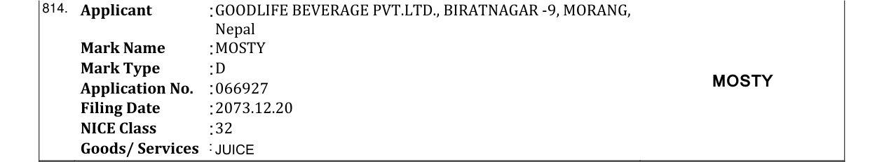 Original bulletin entry for MOSTY