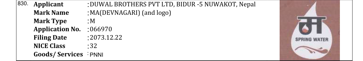 Original bulletin entry for MA(DEVNAGARI) (and logo)