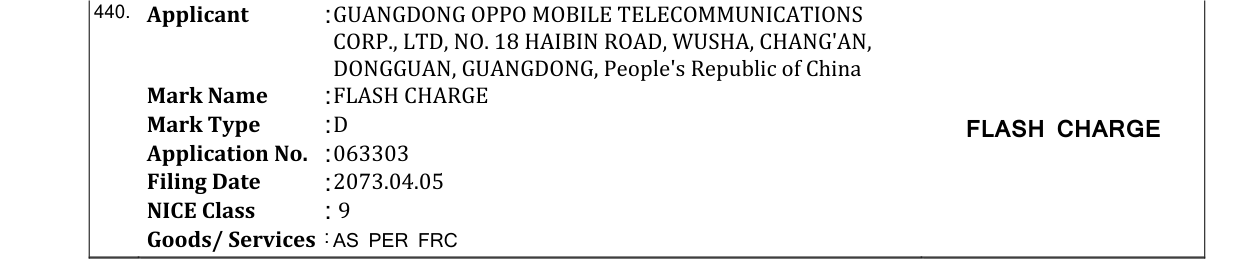 Original bulletin entry for FLASH CHARGE