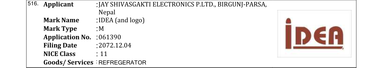 Original bulletin entry for IDEA (and logo)
