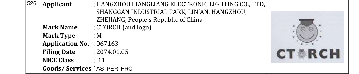 Original bulletin entry for CTORCH (and logo)