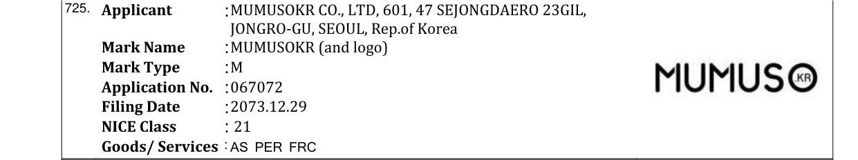 Original bulletin entry for MUMUSOKR (and logo)