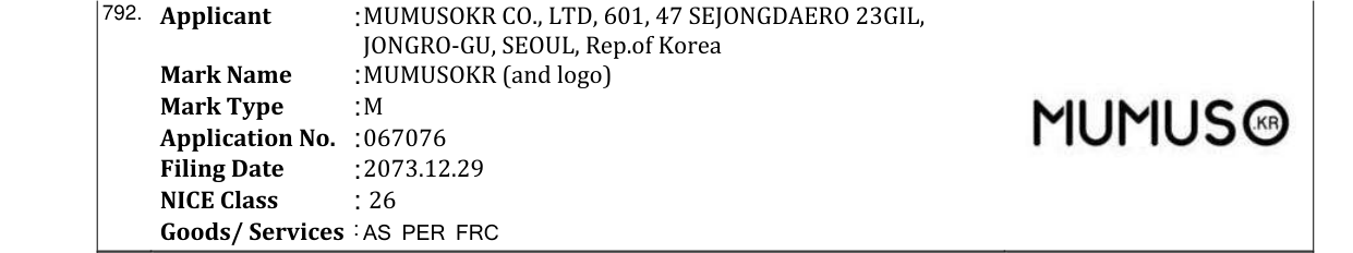 Original bulletin entry for MUMUSOKR (and logo)