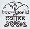 TOP OF THE WORLD COFFEE (and logo) trademark logo