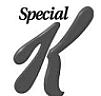 SPECIAL K IN SCRIPT DESIGN IN BLACK COLOUR (and logo) trademark logo