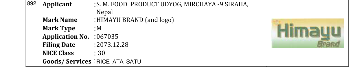 Original bulletin entry for THAHA