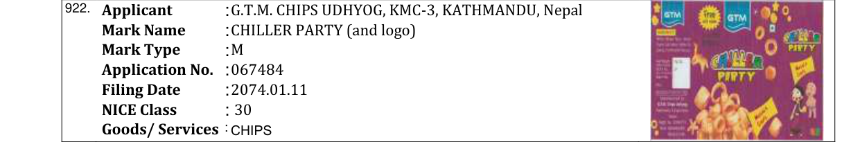 Original bulletin entry for BACHHA PARTY (and logo)