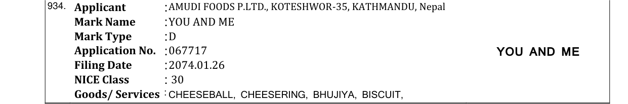 Original bulletin entry for ME-N-U