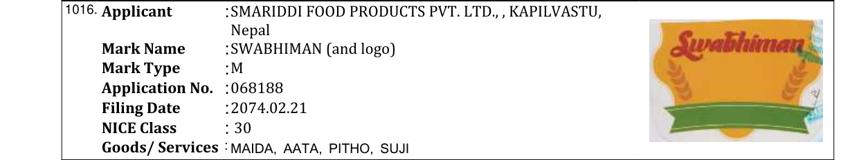 Original bulletin entry for DHANA DHANYA (and logo)