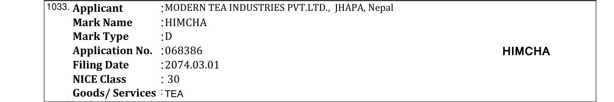 Original bulletin entry for KRITEEN COOKIES (and logo)