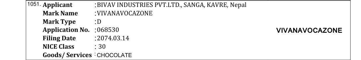 Original bulletin entry for NAVASHREE