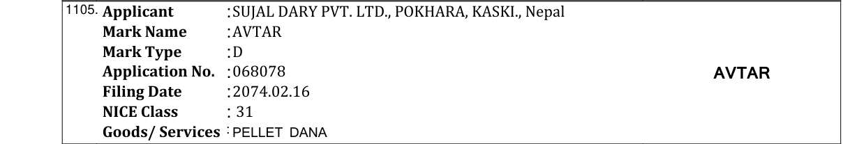 Original bulletin entry for CP AVTAR