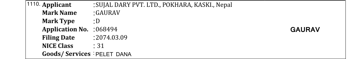 Original bulletin entry for PATANJALI (and logo)