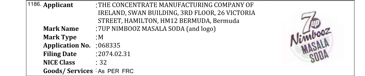 Original bulletin entry for AQUA MILD (and logo)